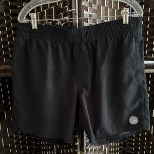 Volcom Black Elastic Waistband Shorts Size L